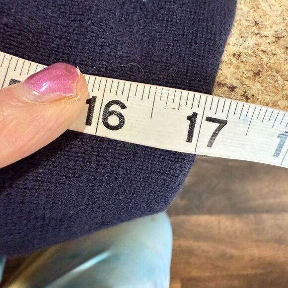 Anthropologie Blue Off the Shoulder Relaxed Fit Sweater - Picture 6 of 10